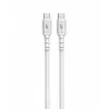 USB C - USB C -kaapeli 1 m, silikoni valkoinen