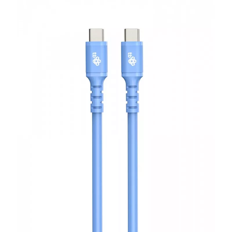 USB C - USB C -kaapeli 1 m, silikoni sininen