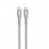 USB C - USB C -kaapeli 1 m, silikoni harmaa