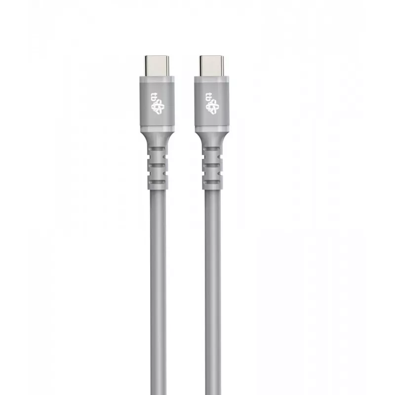 USB C - USB C -kaapeli 1 m, silikoni harmaa