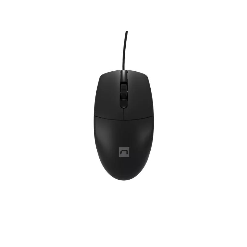 Langallinen toimistohiiri NATEC Ruff Plus USB Type-A, oikeakätinen, 1200 DPI, 3 painiketta, musta
