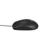 Langallinen toimistohiiri NATEC Ruff Plus USB Type-A, oikeakätinen, 1200 DPI, 3 painiketta, musta