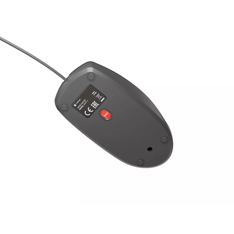 Langallinen toimistohiiri NATEC Ruff Plus USB Type-A, oikeakätinen, 1200 DPI, 3 painiketta, musta