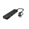USB-keskitin NATEC Mayfly USB 3.2 Gen 1 Type-A Type-C 5000 Mbit/s musta