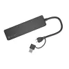 USB-keskitin NATEC Mayfly USB 3.2 Gen 1 Type-A Type-C 5000 Mbit/s musta