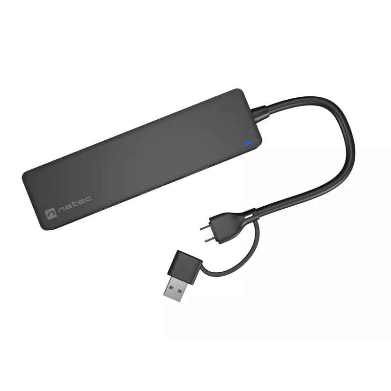 USB-keskitin NATEC Mayfly USB 3.2 Gen 1 Type-A Type-C 5000 Mbit/s musta