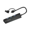 USB-keskitin NATEC Mayfly USB 3.2 Gen 1 Type-A Type-C 5000 Mbit/s musta