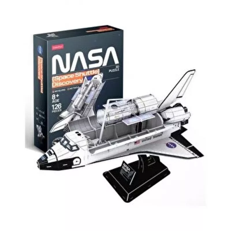 3D-palapeli Cubicfun Space Shuttle Discovery malli 306-DS1057, pahvinen rakennussarja