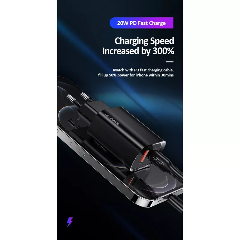 Laturi usams T35 20W PD3 USB-C USB-pikalataussovitin