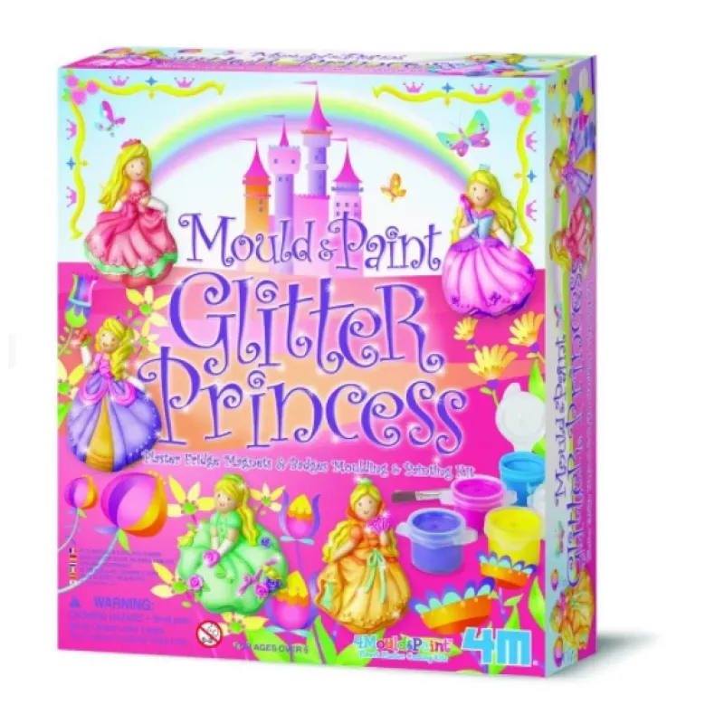 Luovuussarja 4m Glitter Princesses malli 3528 — askartelusarja glitterkoristeilla