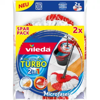 Moppipää Vileda punainen valkoinen