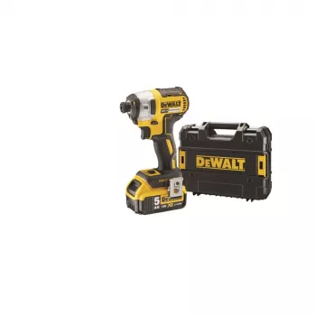 Iskuruuvinväännin DeWALT DCF887P2-QW 1/4 tuuman istukka, 18V Li‑Ion 5Ah, 205 N·m, 3250 RPM, 2 akkua, laturi, laukku