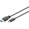 Wentronic Goobay USB 3.0 SuperSpeed -kaapeli > USB-C™, musta, 2 m - USB 3.0-pistoke (Type-A) > USB-C-pistoke (71221)