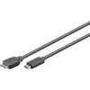 Wentronic goobay - USB-kaapeli - Micro-USB Type-B (uros) - USB-C (uros) - USB 3.1 - 60 cm - käännettävä C-uros (67995)
