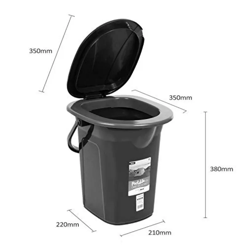 GreenBlue GB320BB kannettava retkeilyvessa (ämpäri), 19 l, musta/laivastonsininen