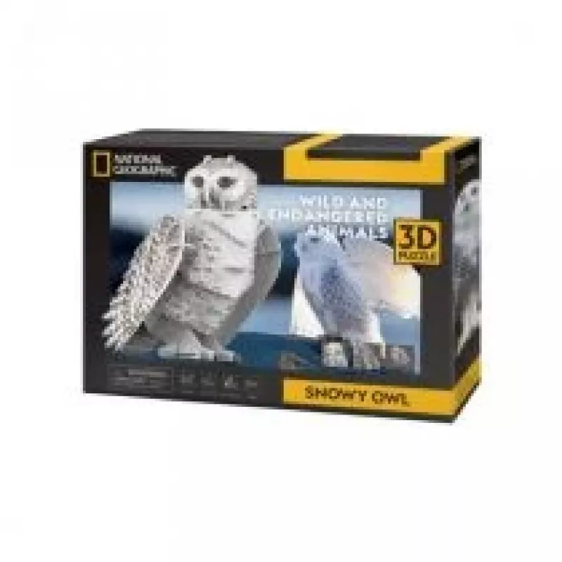 CubicFun 3D-palapeli NG lumipöllö 32 osaa eläimet 8 vuodesta
