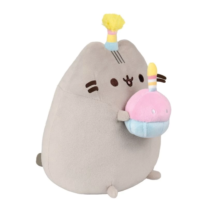 Pehmolelu Pusheen Pusheenilta — 24 cm syntymäpäivähattu kakun kanssa pehmolelu