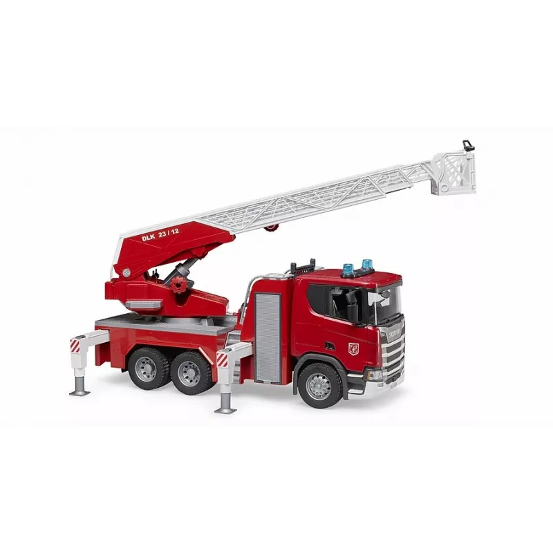 Paloauto BRUDER Scania Super 560R punainen valkoinen muovi 3+
