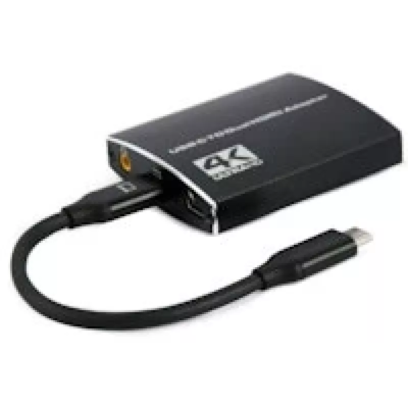 Gembird A-CM-HDMIF2-01 USB-C - Dual-HDMI-adapteri, 4K 60Hz, musta