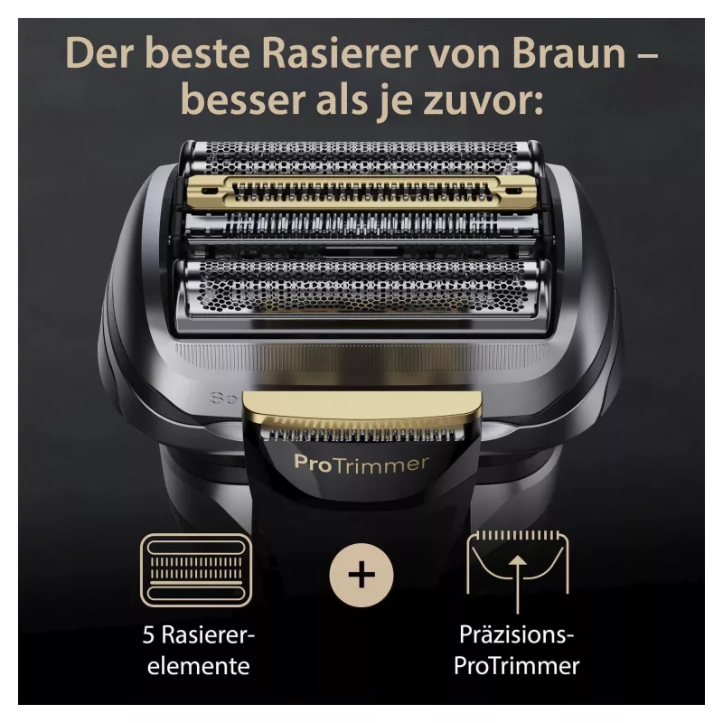 Braun Series 9 Pro+ 9565cc märkä- ja kuivaparranajokone kalvoparranajokone trimmeri metalli