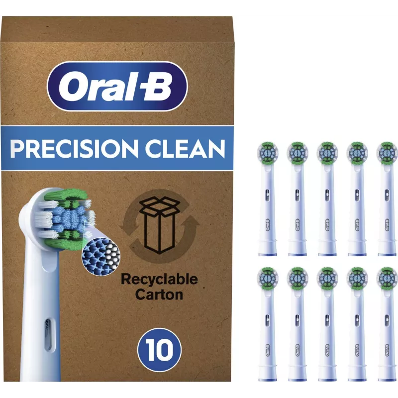 Varaosaharjanpäät BRAUN Oral‑B Pro Precision Clean, 10 kpl:n pakkaus