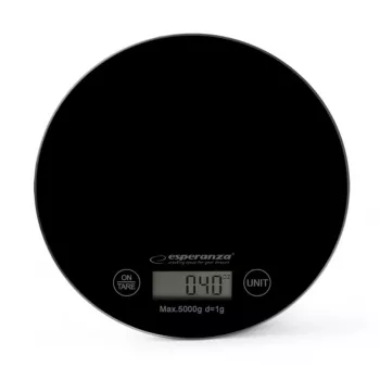 Esperanza EKS003K keittiövaaka musta tasainen pinta Rotondo elektroninen keittiövaaka