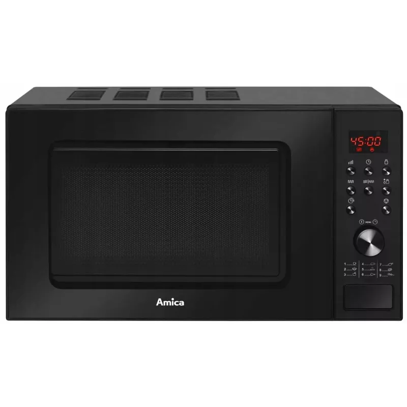 Amica AMGF20E1GB mikroaaltouuni tasopohjamikroaaltouuni grillillä 20 L 700 W musta