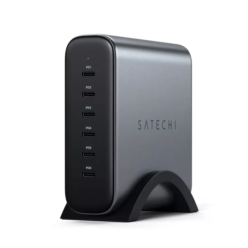 Sisälaturi Satechi ST-C200GM-EU Universal harmaa 6 USB Type-C-liitäntää