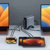 Sisälaturi Satechi ST-C200GM-EU Universal harmaa 6 USB Type-C-liitäntää