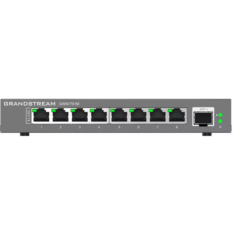 Grandstream Networks GWN7700M hallitsematon verkkokytkin, 5x 2,5G Ethernet (100/1000/2500), 1x SFP+, musta