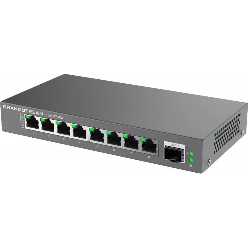 Grandstream Networks GWN7700M hallitsematon verkkokytkin, 5x 2,5G Ethernet (100/1000/2500), 1x SFP+, musta