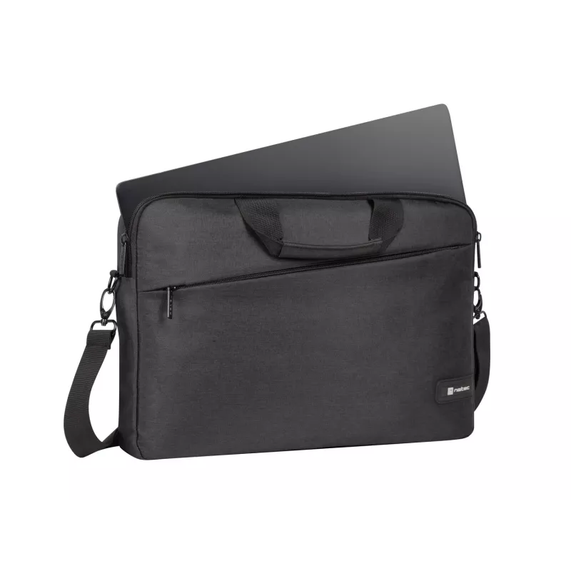Salkku NATEC Beira 39,6 cm (15,6 inch) — polyesteri, 1 pääosasto, olkahihna, musta