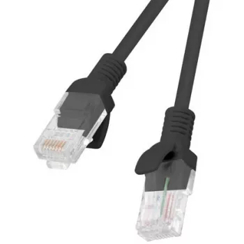 Verkkokaapeli LANBERG PCU5-20CC-0025-BK RJ-45 Cat5e 0,25 m musta, U/UTP, CCA, AWG26