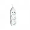 Tracer PowerCord jatkojohto, 3 pistorasiaa, 3 m, valkoinen