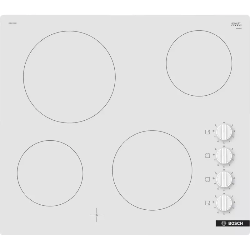 Säteilyliesi Bosch PKE612CA2E, 6600 W, 4 keittoaluetta, valkoinen