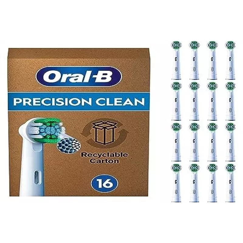 Oral B Precision Clean harjaspäät 16 kpl:n pakkaus valkoinen