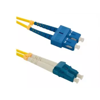 Qoltec - patch-kaapeli - Singlemode SC/UPC (M) - Singlemode LC/UPC (M) - 1 m - kuitu - duplex - 9/125 mikrometriä - G.652D