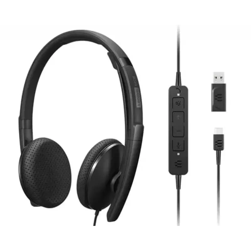 Lenovo 4XD1M45626 kuulokkeet/headset johdollinen panta USB Type-C musta