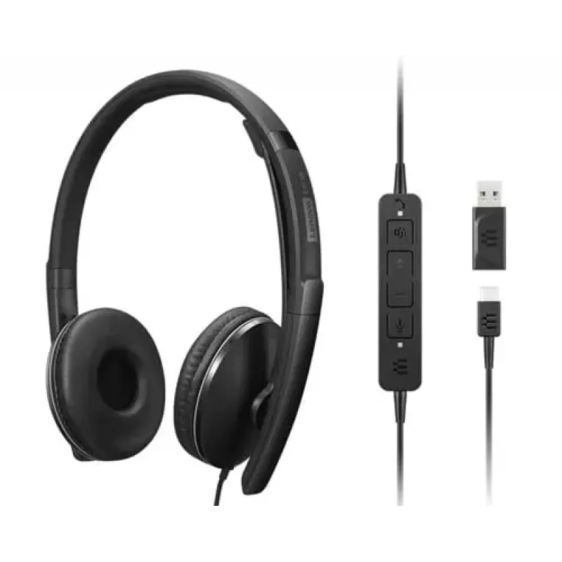 Lenovo 4XD1M45627 kuulokkeet/kuulokemikrofoni johdollinen panta USB Type-C musta