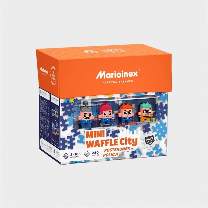MARIOINEX Mini Waffle City poliisiasema rakennuspalikat, 280 osaa
