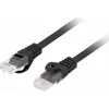 Lanberg PCU6-10CU-0025-BK Cat.6 U/UTP LSZH patch-kaapeli, 0,25 m, musta