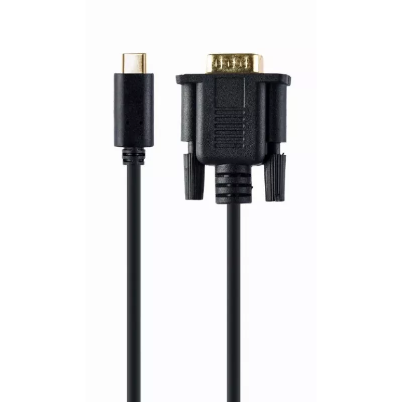 Gembird A-CM-VGAM-01 USB-C - VGA-urossovitinkaapeli, 1920x1080 60 Hz, 2 m, musta