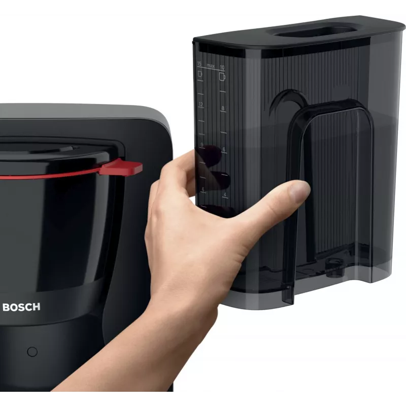 Suodatinkahvinkeitin Bosch TKA2M113, 1,25 l vesisäiliö, 15 kupillista, musta