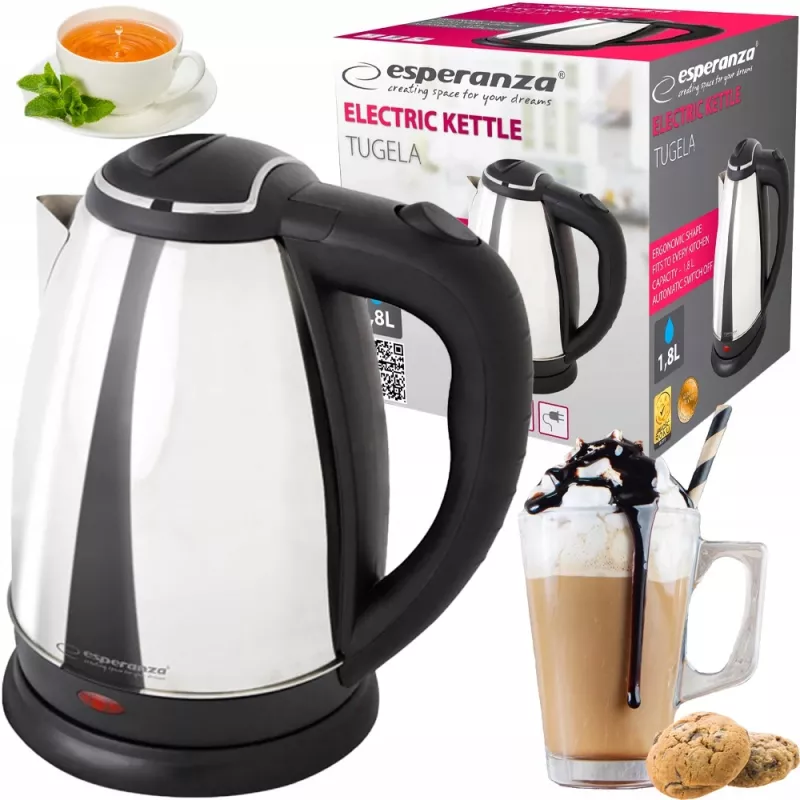 Esperanza EKK104S vedenkeitin 1,8 L 2200 W hopea