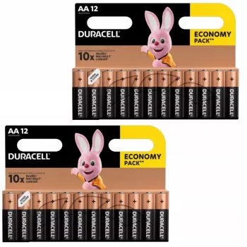 Duracell Alkaline AA (LR6) -paristopakkaus — 24 kpl, kertakäyttöisiä