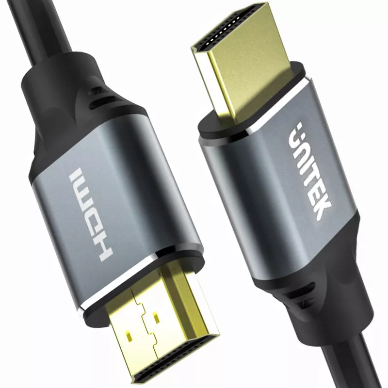 HDMI-kaapeli Unitek C138W 2 m — HDMI 2.1, 48 Gbit/s, 4K/120Hz, HDR10 & Dolby Vision, ARC, kullatut liittimet
