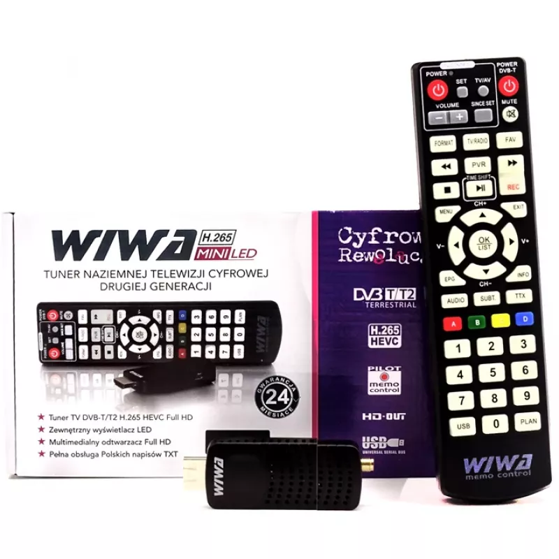 Dekooderi viritin TV Wiwaj DVB-T2 Hevec Mini LED