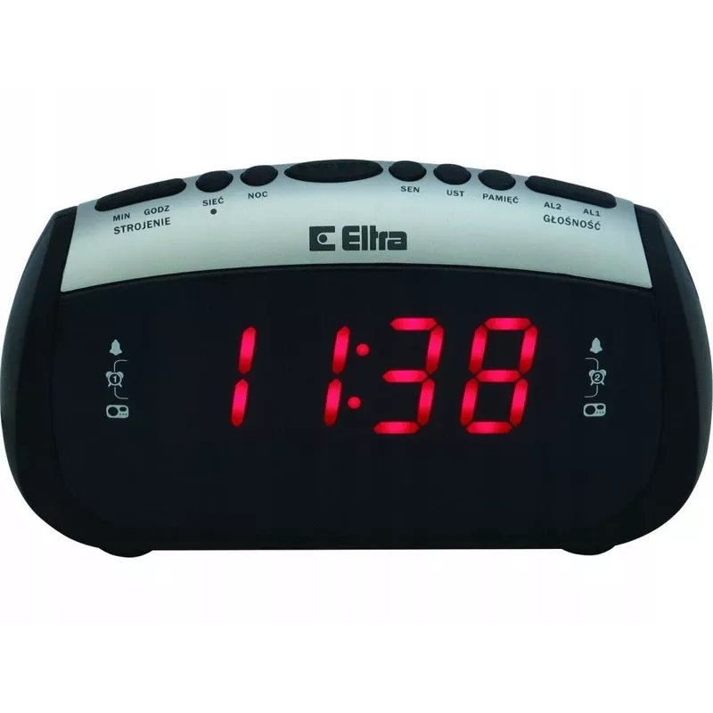 LED-kelloradio Eltra ZOSIA 312PLL — musta, PLL-viritin, digitaalinäyttö