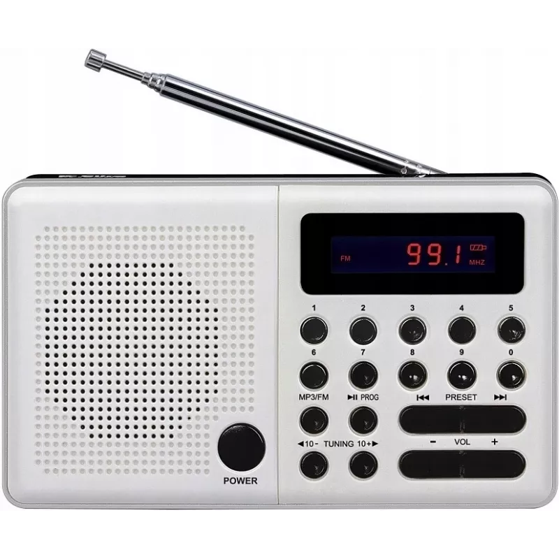 Eltra Radio Pliszka USB, FM valkoinen