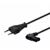Virtakaapeli SAVIO CL-144, 3 m, kulmikas 2-napainen IEC tyyppi E -pistokkeeseen, musta